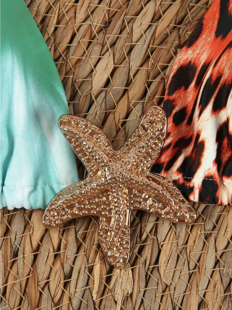 Dames Bikini Set met tropische print en comfortabele pasvorm, perfect voor zonnige dagen aan het strand. - 7