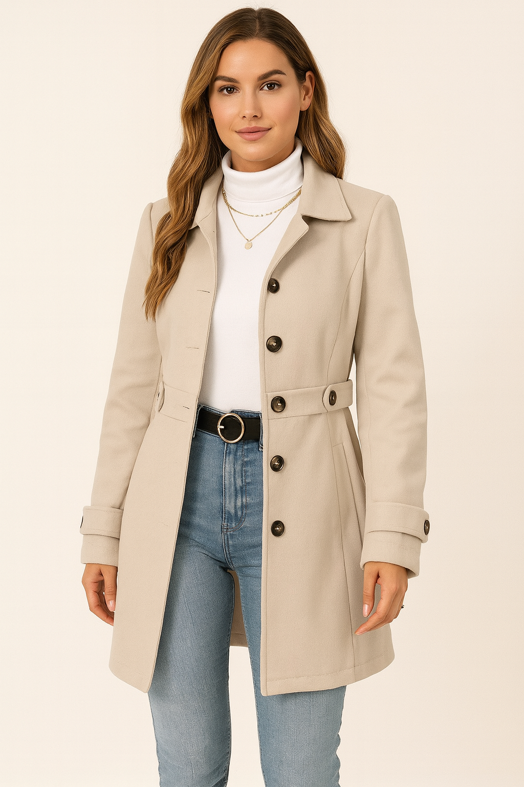 Trenchcoat Dames - Getailleerde, lichtgewicht tussenseizoenjas voor stijlvolle bescherming tegen het weer. - 1