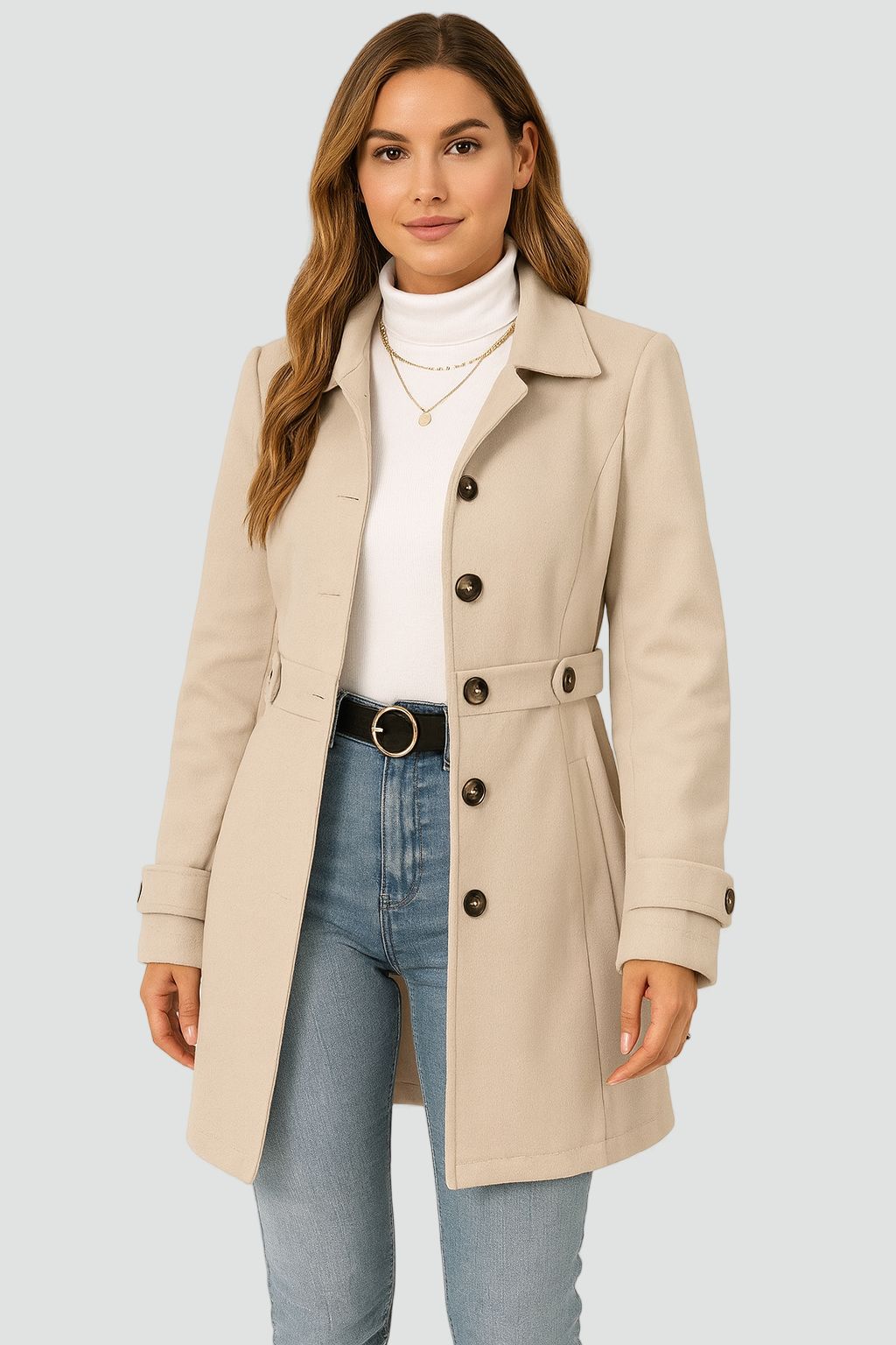 Trenchcoat Dames - Getailleerde, lichtgewicht tussenseizoenjas voor stijlvolle bescherming tegen het weer. - 2