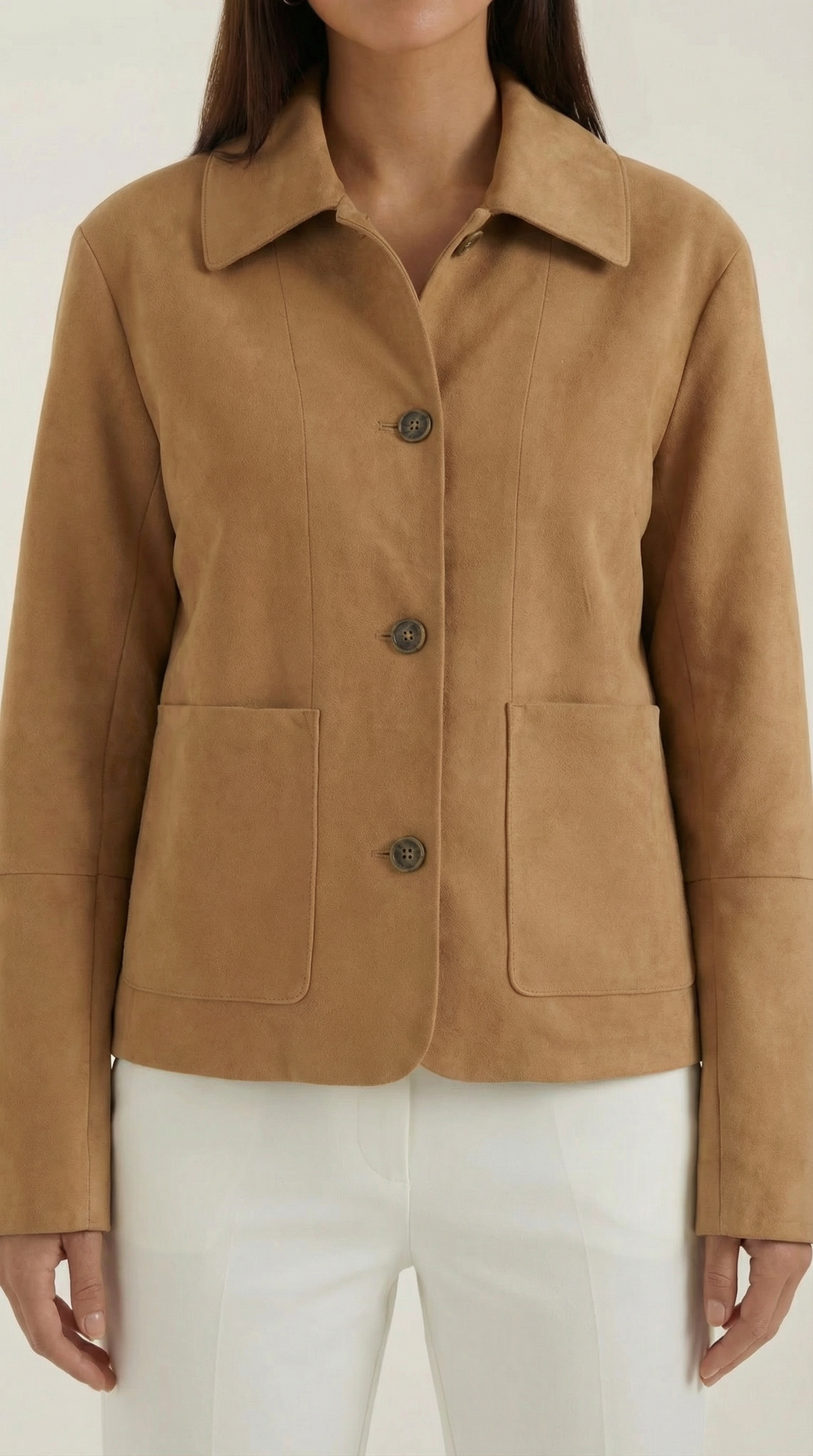 Jara Damesjack Kort met knopsluiting in casual stijl, perfect voor dagelijkse outfits. - 5