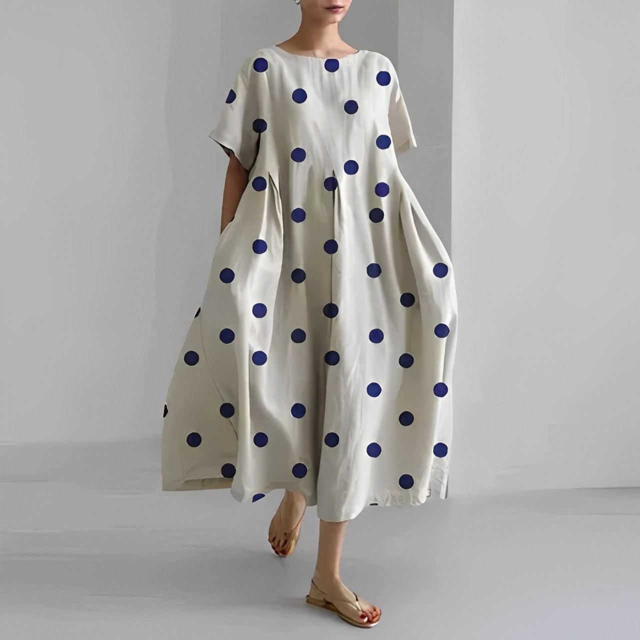 Losvallende Jurk met Print – Luchtige Zomerjurk met Speelse Look