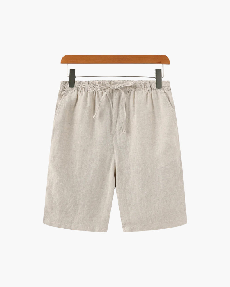 Linnen Shorts in a 100% linen fabric featuring a straight fit, perfect for summer styling and comfort. - 1