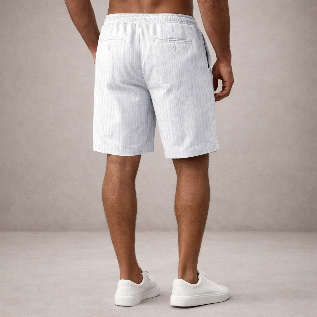 korte broek voor heren van linnen, ademend en regular fit, ideaal voor warme dagen. - 2