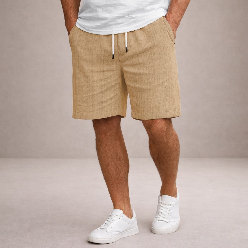 korte broek voor heren van linnen, ademend en regular fit, ideaal voor warme dagen. - 14
