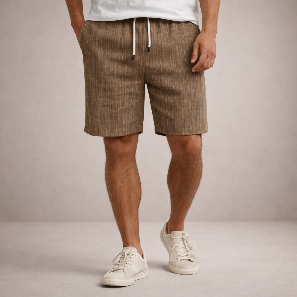 korte broek voor heren van linnen, ademend en regular fit, ideaal voor warme dagen. - 16