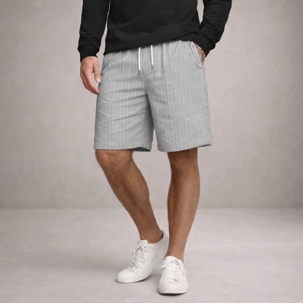 korte broek voor heren van linnen, ademend en regular fit, ideaal voor warme dagen. - 17