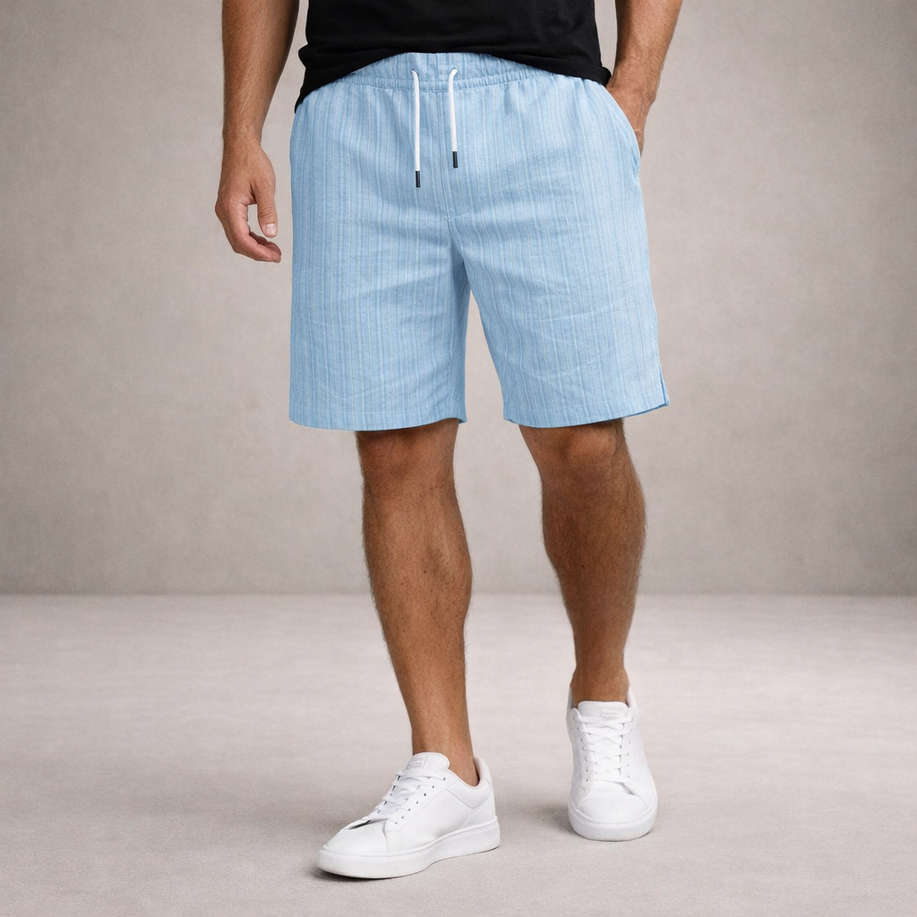 korte broek voor heren van linnen, ademend en regular fit, ideaal voor warme dagen. - 4