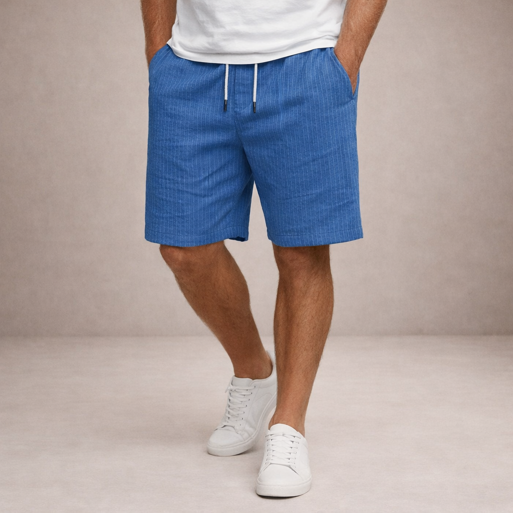 korte broek voor heren van linnen, ademend en regular fit, ideaal voor warme dagen. - 6