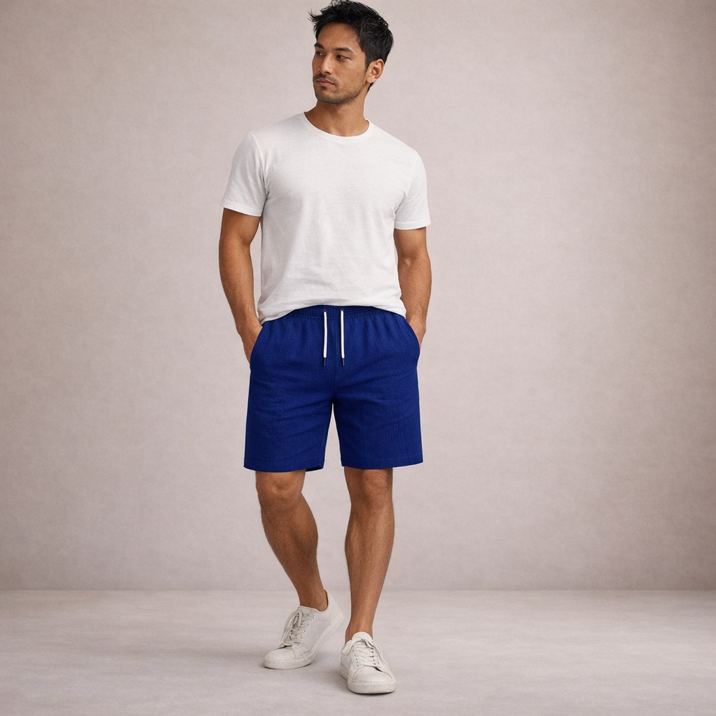 korte broek voor heren van linnen, ademend en regular fit, ideaal voor warme dagen. - 9