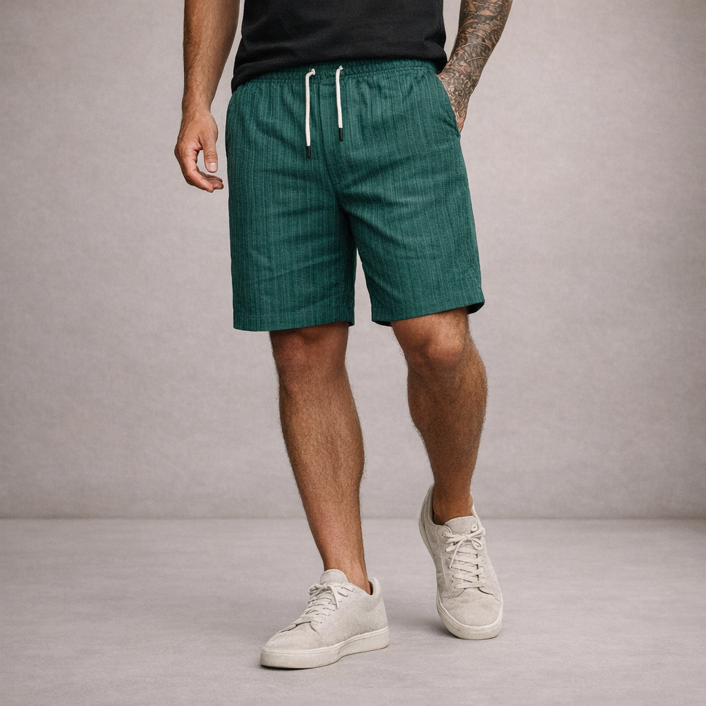 korte broek voor heren van linnen, ademend en regular fit, ideaal voor warme dagen. - 10