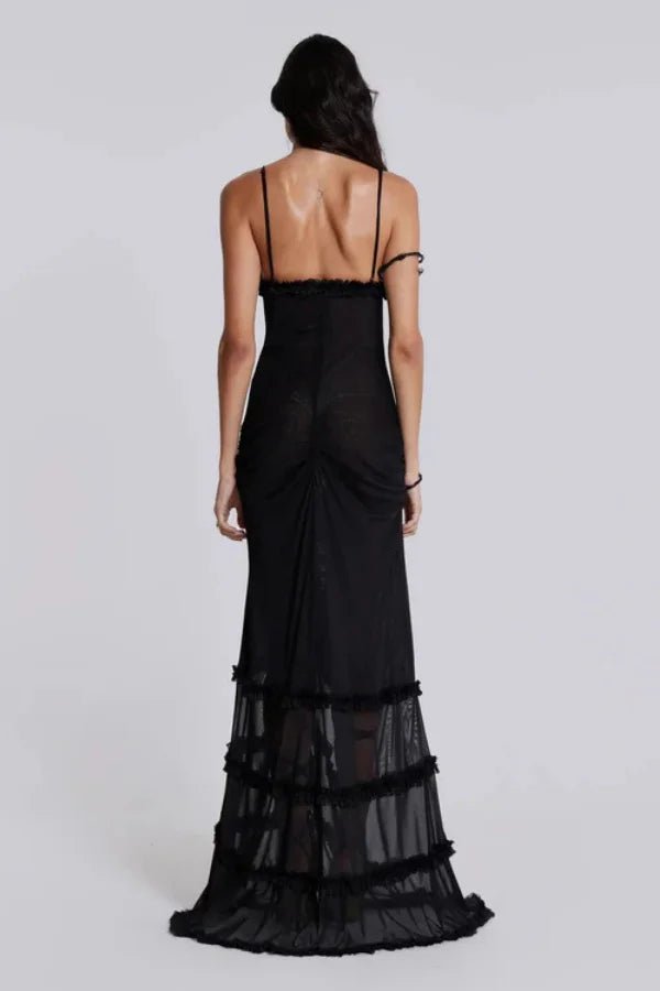 Maxi Jurk voor Dames in zacht mesh, met lange mouwen en een casual elegante uitstraling, perfect voor elke gelegenheid. - 8