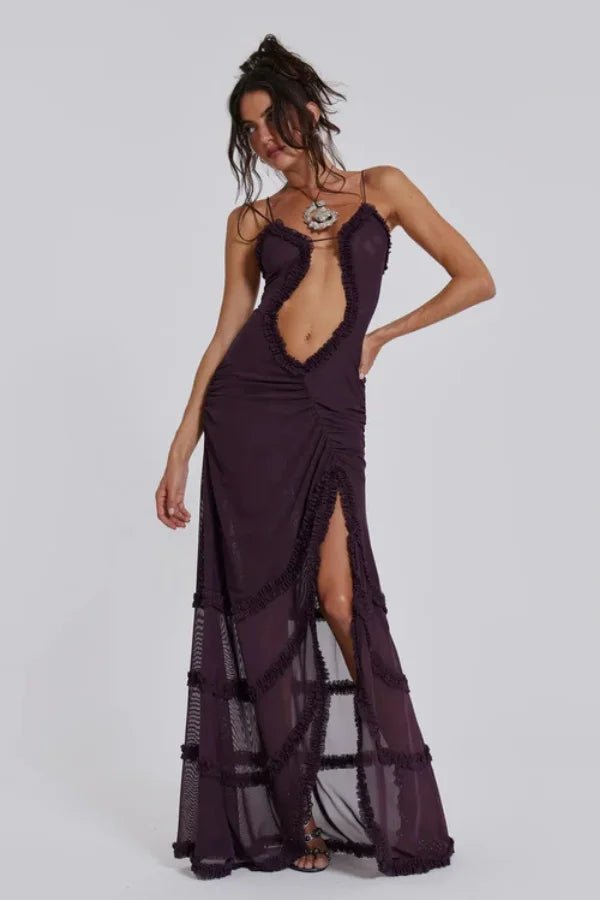 Maxi Jurk voor Dames in zacht mesh, met lange mouwen en een casual elegante uitstraling, perfect voor elke gelegenheid. - 9
