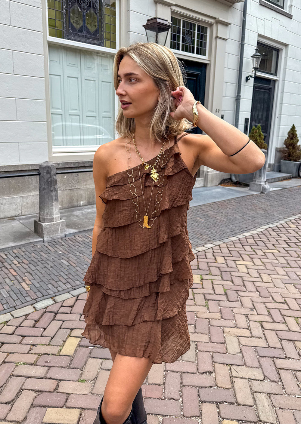 Mira Mini Jurk voor Dames met Ruches, Perfect voor Casual Zomergelegenheden - 14