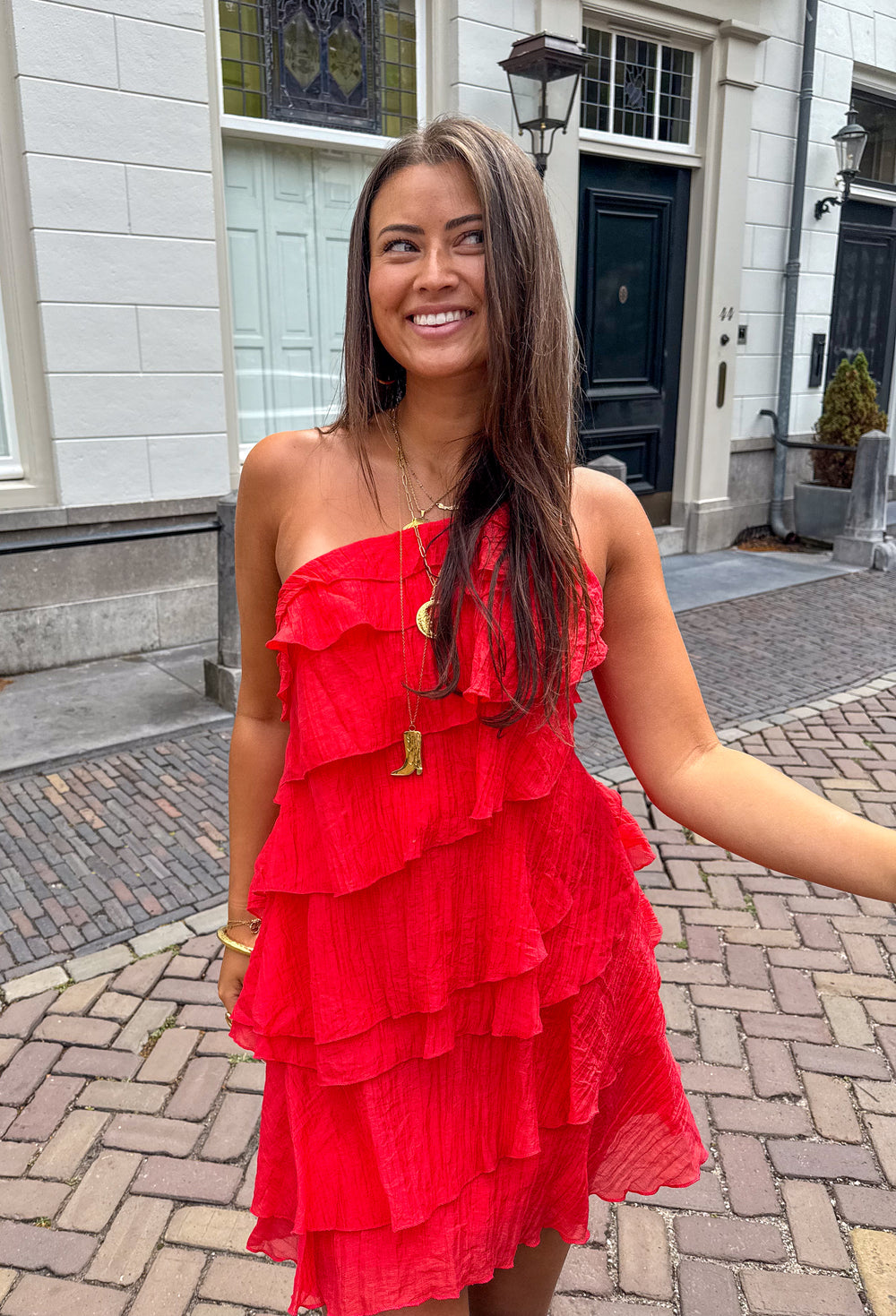 Mira Mini Jurk voor Dames met Ruches, Perfect voor Casual Zomergelegenheden - 10