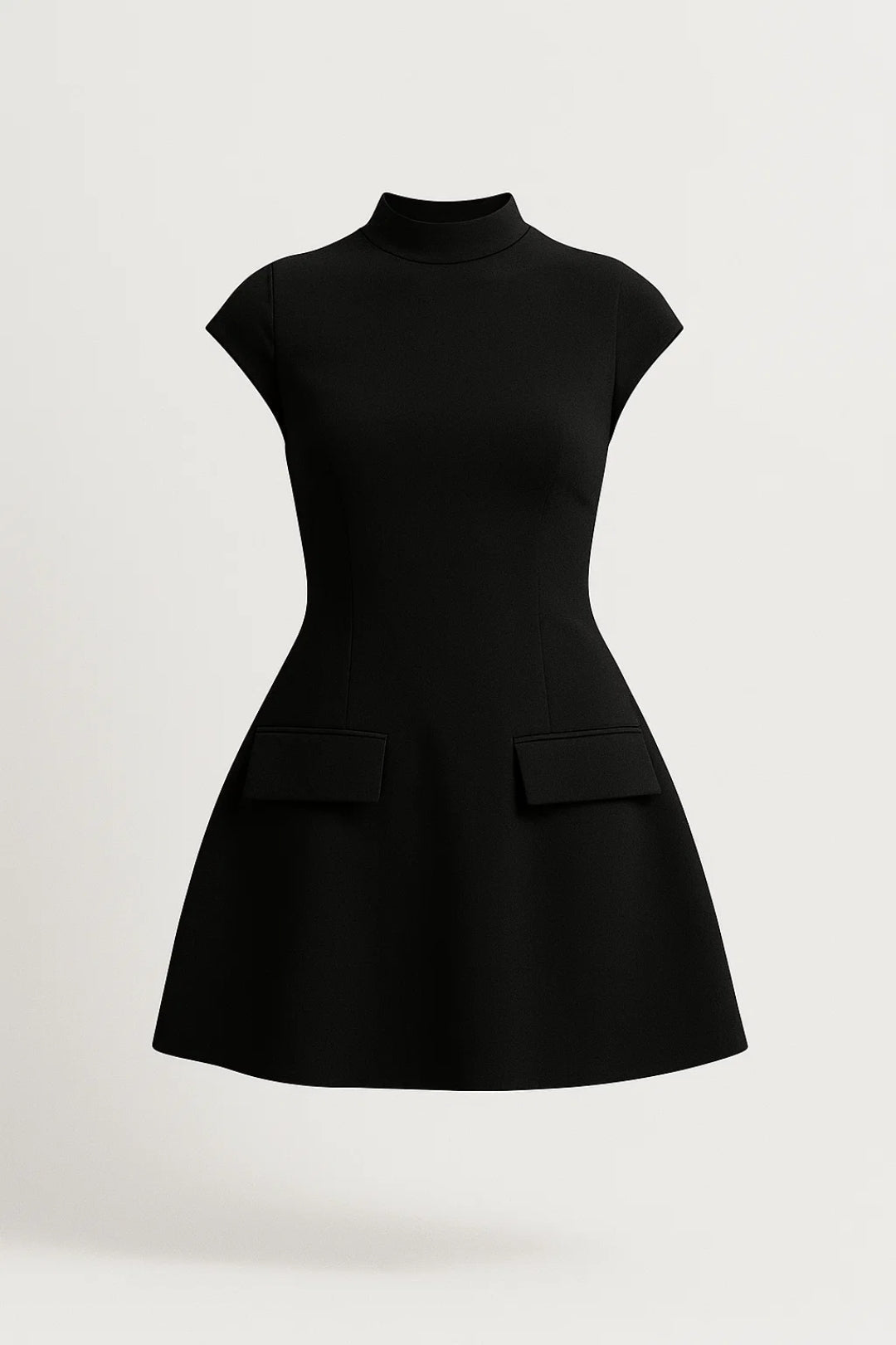 Mini Jurk Dames in een getailleerde A-lijn met opstaande kraag, ideaal voor een fashionable en elegante look. - 2