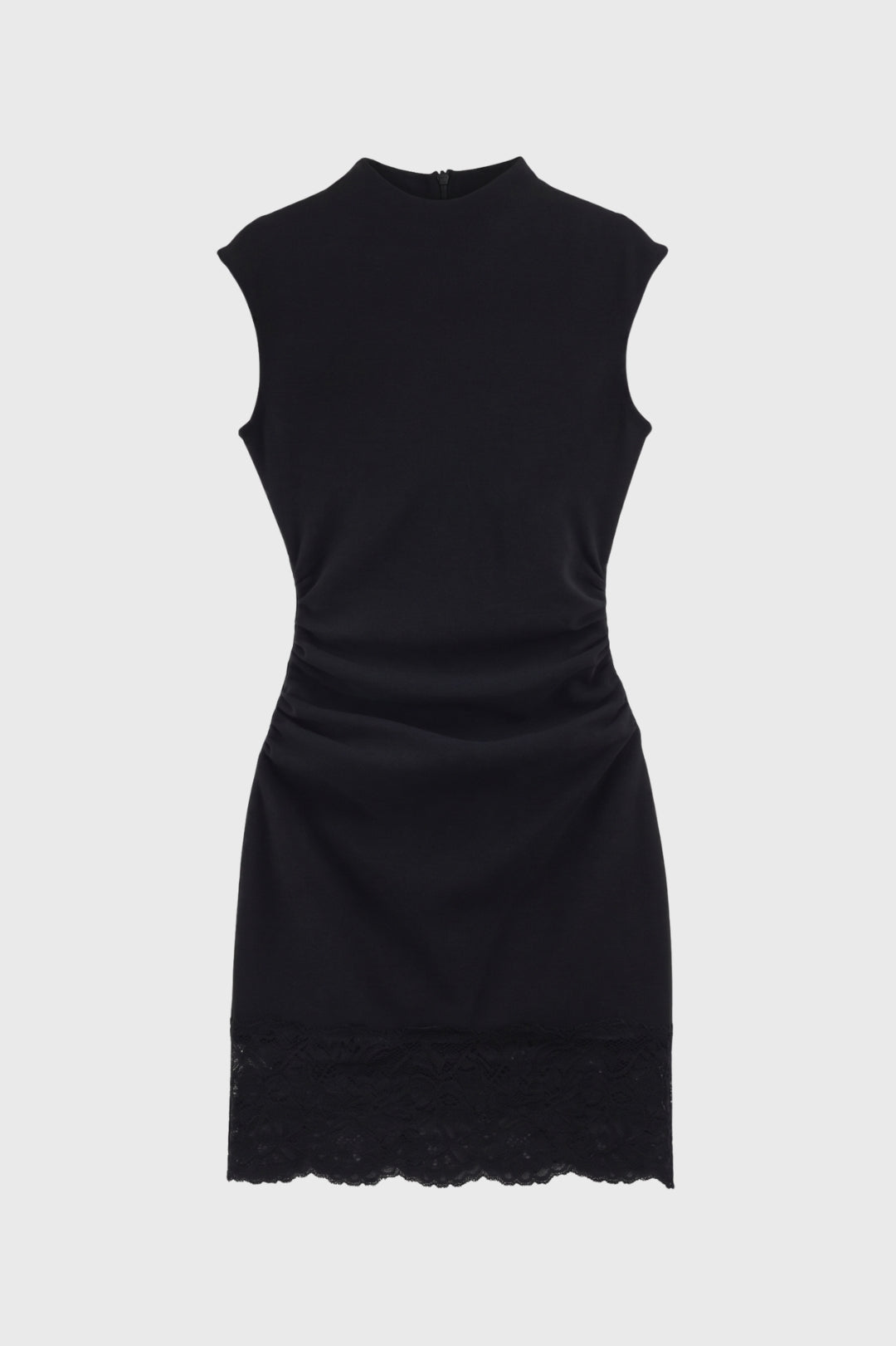 Mini Jurk voor dames, getailleerd ontwerp, mouwloos met elegante kanten zoom, perfect voor speciale gelegenheden en zomereven - 5
