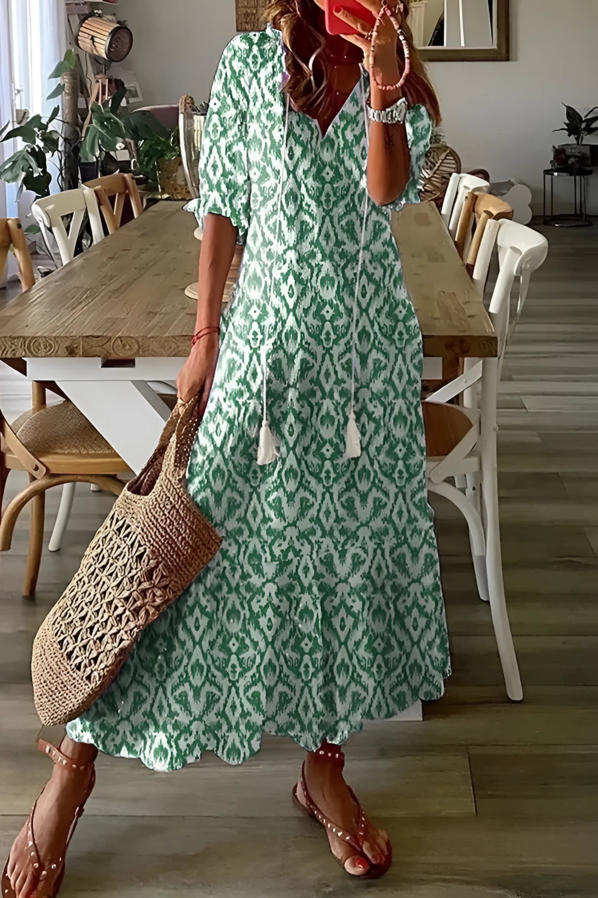 Zomerjurk met Print – Luchtige Damesjurk met Speelse Pasvorm