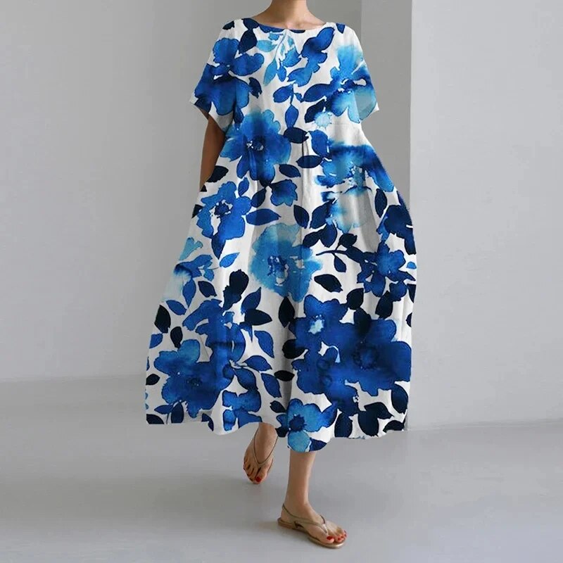 Losvallende Jurk met Print – Luchtige Zomerjurk met Speelse Look