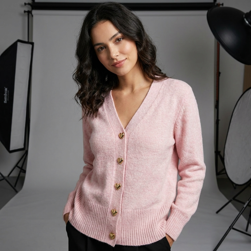 Dames Vest in regular fit featuring a stylish V-neck and button closure, perfect for versatile layering in any wardrobe. - 5