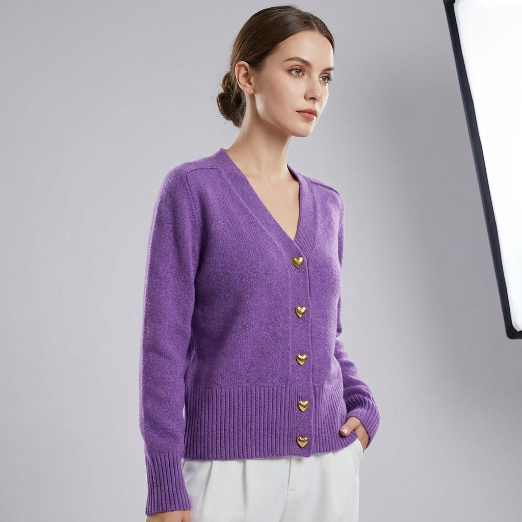 Dames Vest in regular fit featuring a stylish V-neck and button closure, perfect for versatile layering in any wardrobe. - 9