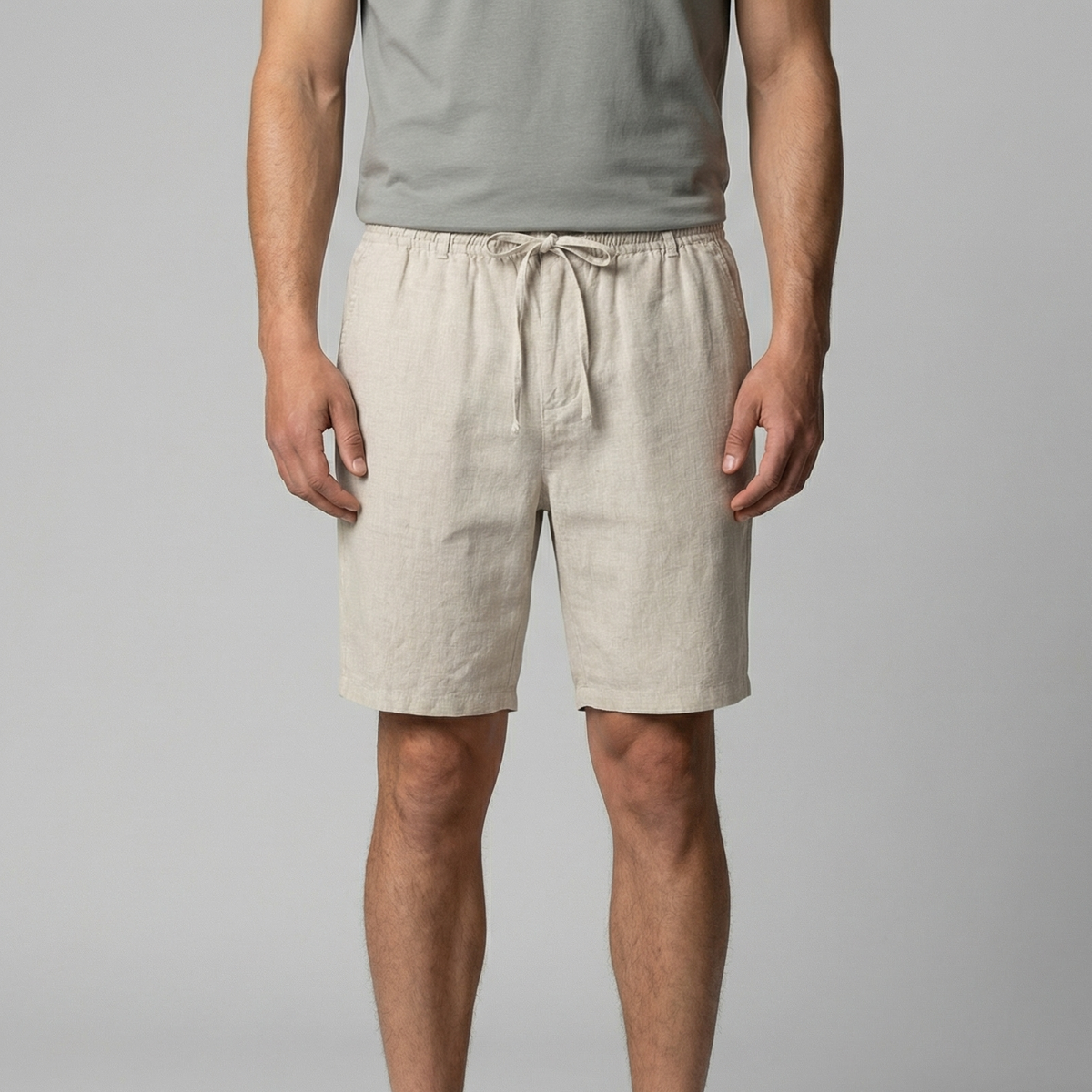 heren korte broek in ademend materiaal, relaxed fit, casual zomershort voor comfortabele stijl in warm weer - 1