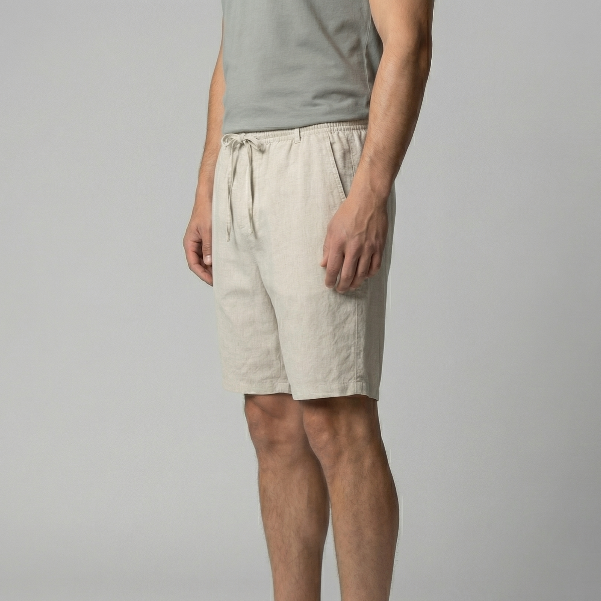 heren korte broek in ademend materiaal, relaxed fit, casual zomershort voor comfortabele stijl in warm weer - 4