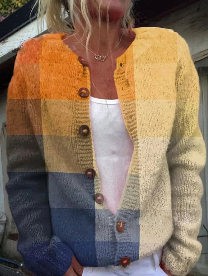 Dames Vest Met Lange Mouwen En 3D-Print Voor Casual Gebruik