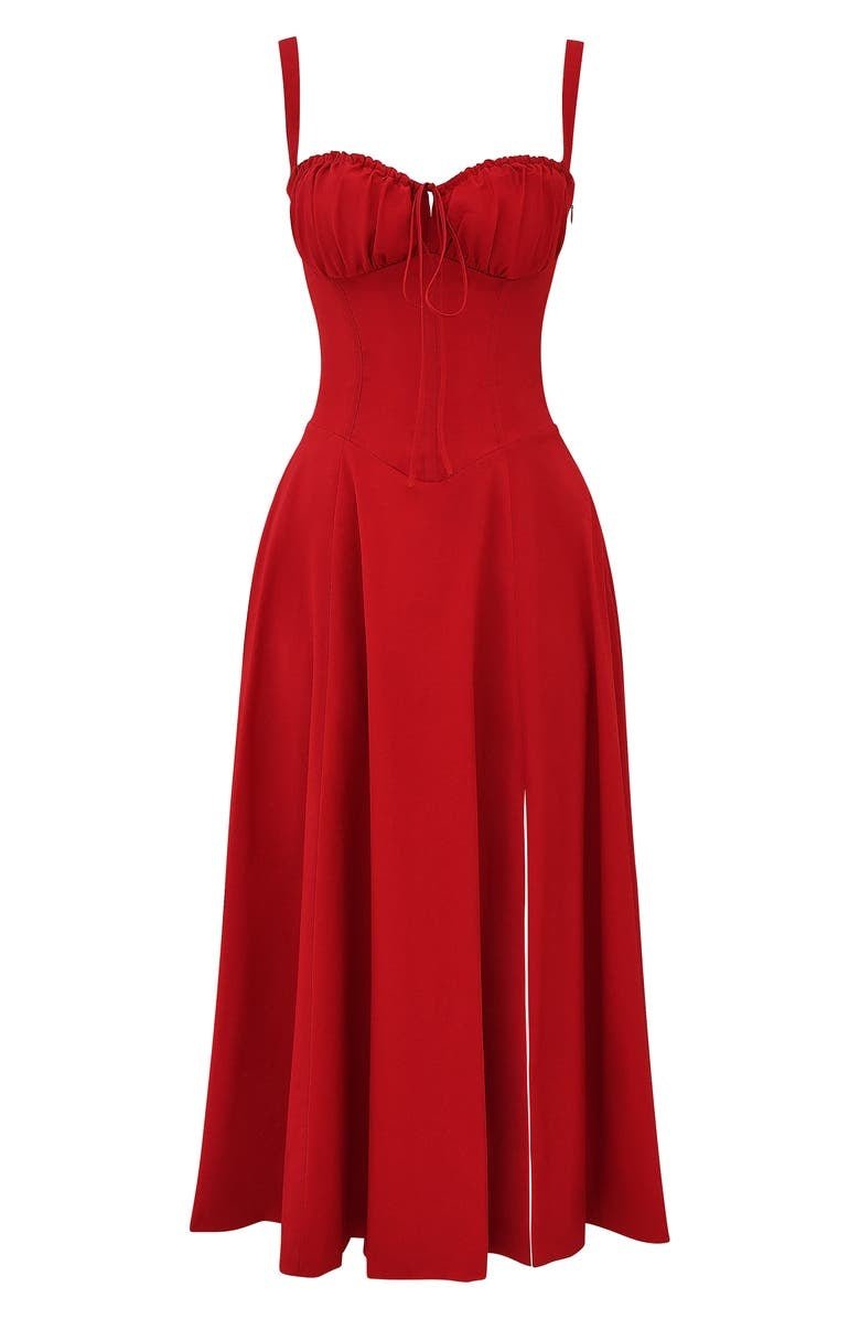 Elara – Midi jurk met korset – elegante pasvorm voor feestelijke looks