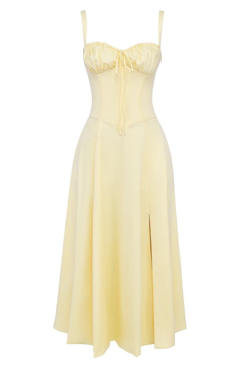 Elara – Midi jurk met korset – elegante pasvorm voor feestelijke looks