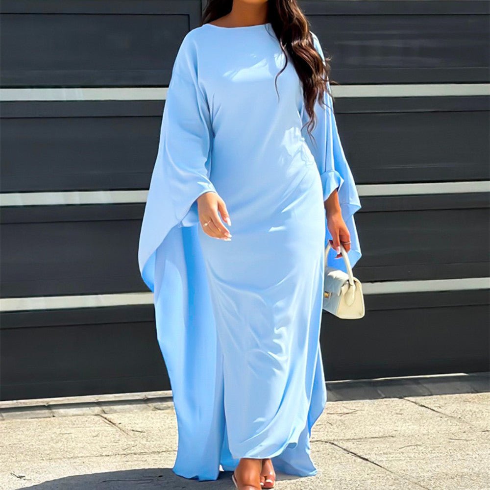 Cape Maxi Jurk – Elegante Damesjurk met Cape-Effect