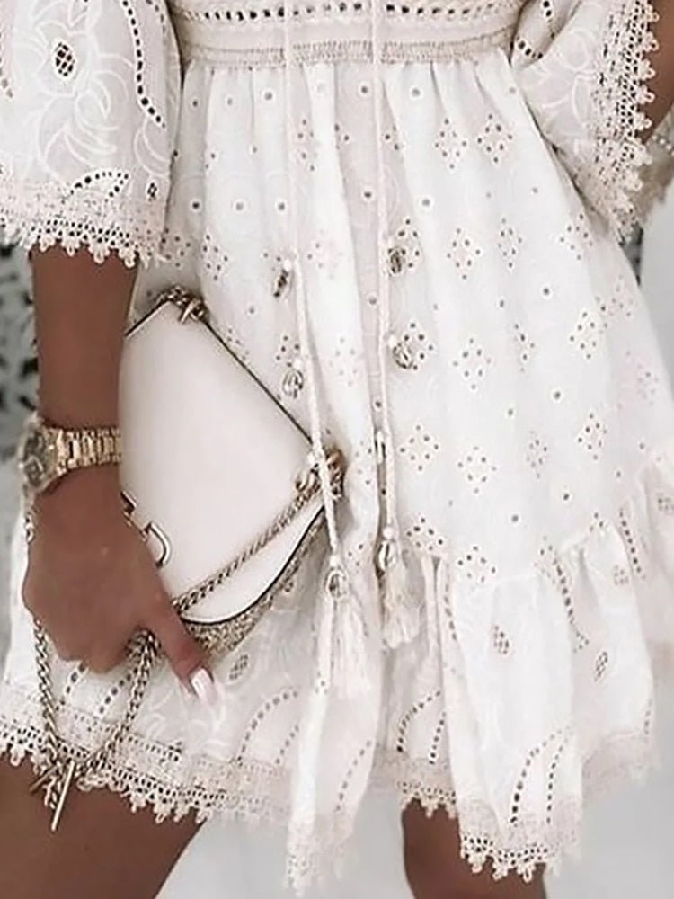 Boho Mini Jurk – Licht & Speels voor Zomerse Dagen