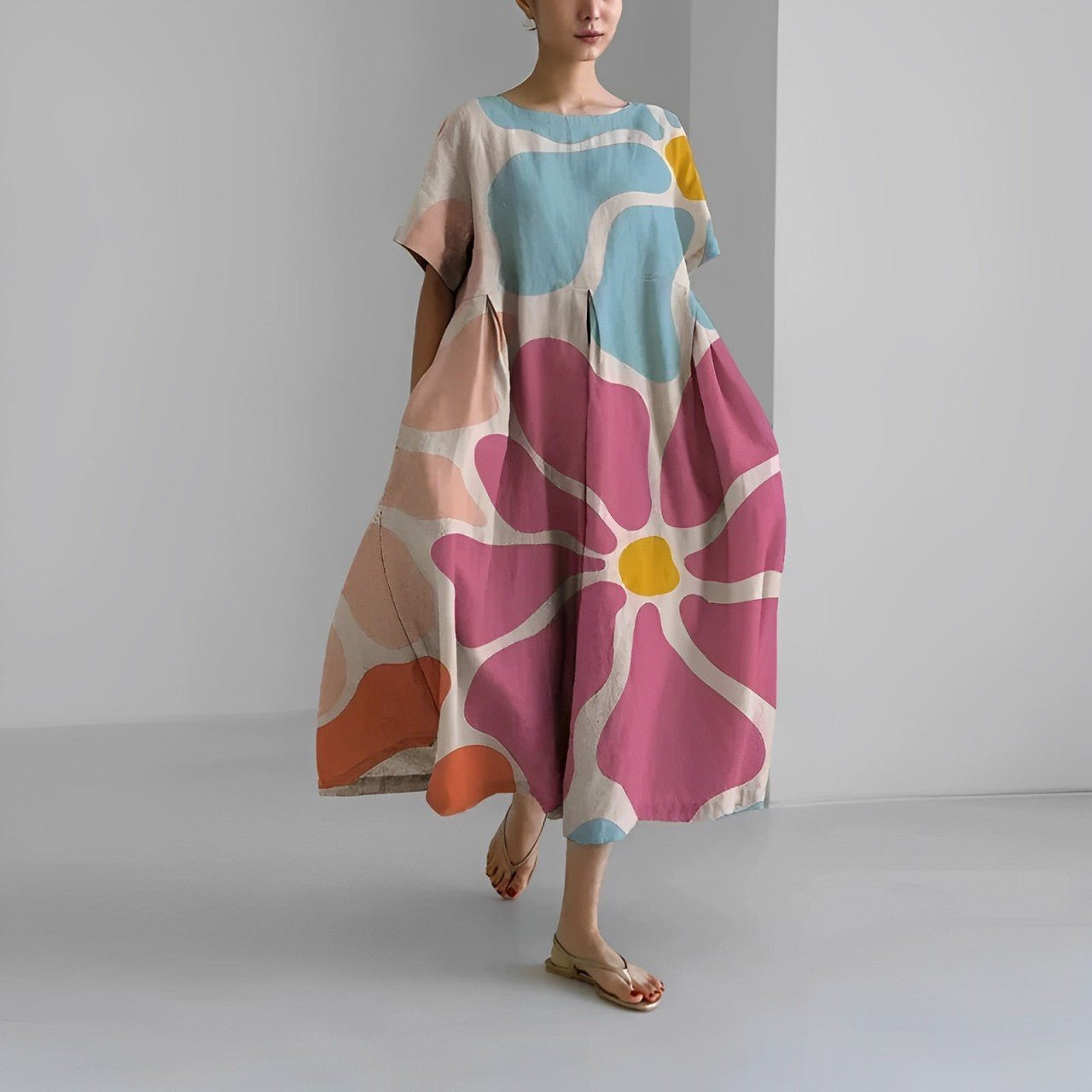 Losvallende Jurk met Print – Luchtige Zomerjurk met Speelse Look
