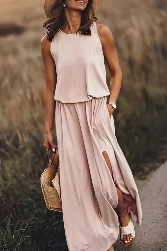 Maxi Jurk met Split – Elegant & Comfortabel
