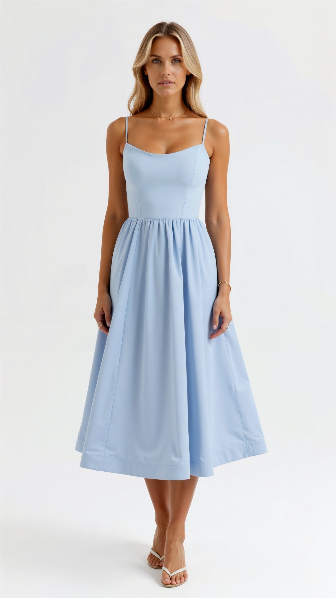 Midi Jurk – Elegante & Luchtige Zomerjurk voor Vrouwen met Vloeiende Pasvorm