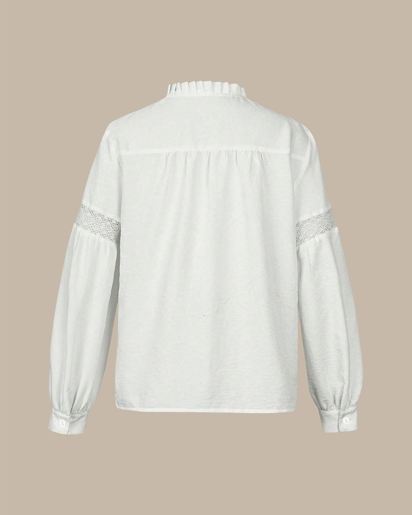 Casual Blouse Voor Dames Met Ruches En Gegolfde Textuur