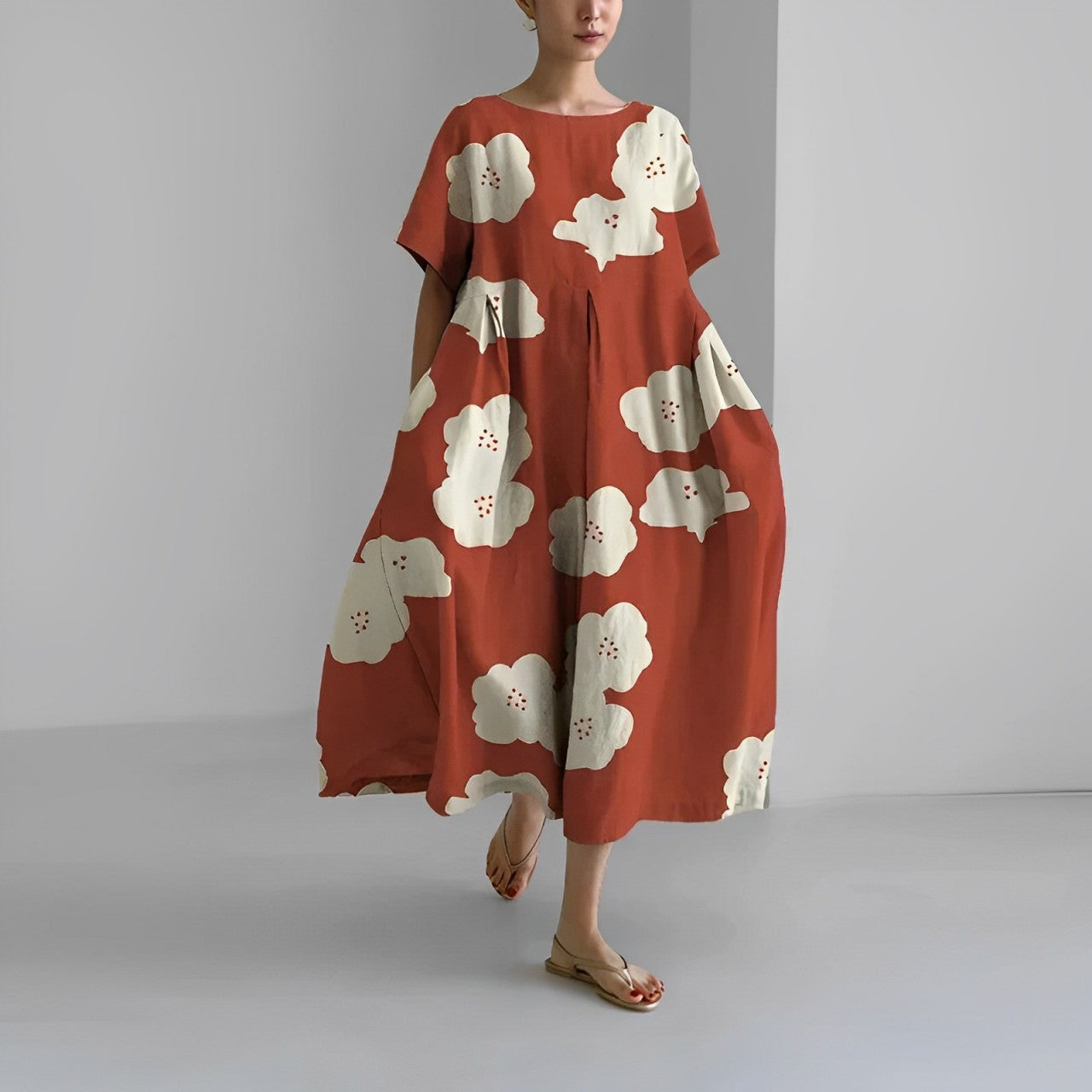 Losvallende Jurk met Print – Luchtige Zomerjurk met Speelse Look