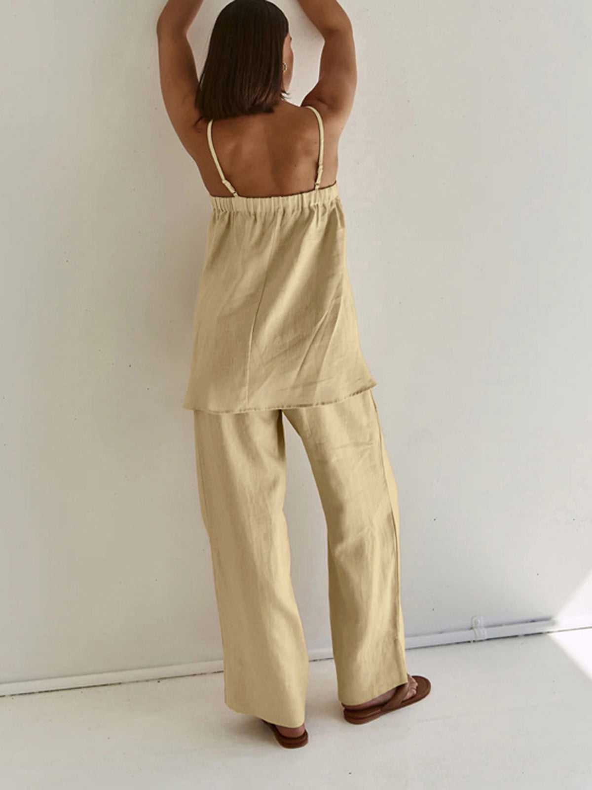 Celia Dames Broek met dunne stof en elastische taille, perfect voor comfort en stijl in elke gelegenheid. - 4