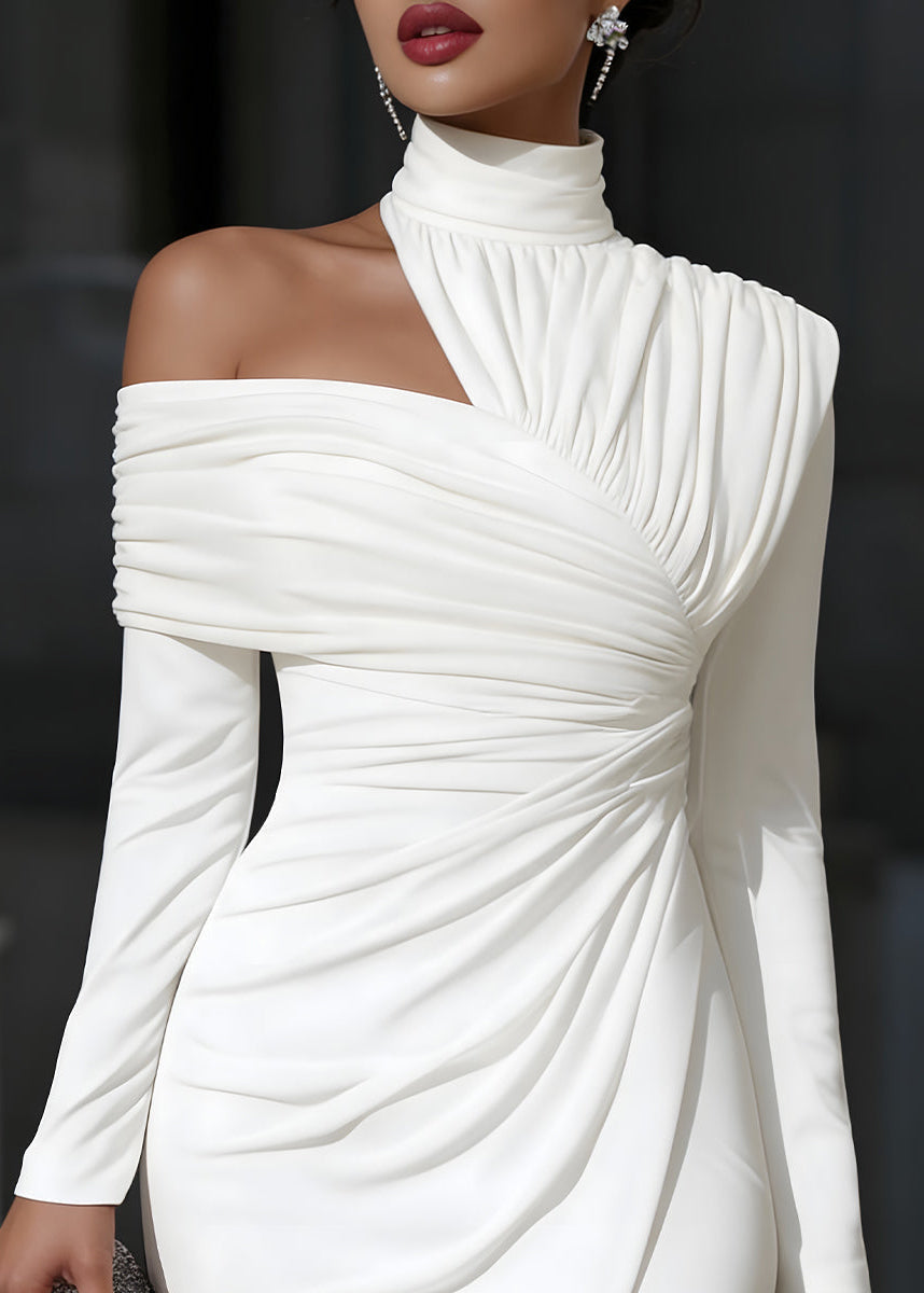 off-shoulder midi jurk van Dara Dames, gemaakt van stretchy materiaal voor een perfecte pasvorm en moderne uitstraling. - 9