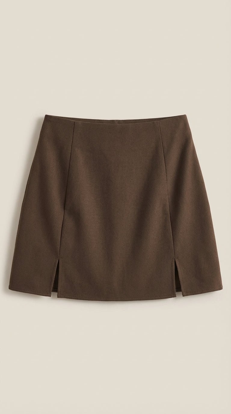 Dames Rok in zwart, hoge taille met zijspleet, perfect voor de zomer, lichtgewicht en stijlvol. - 5