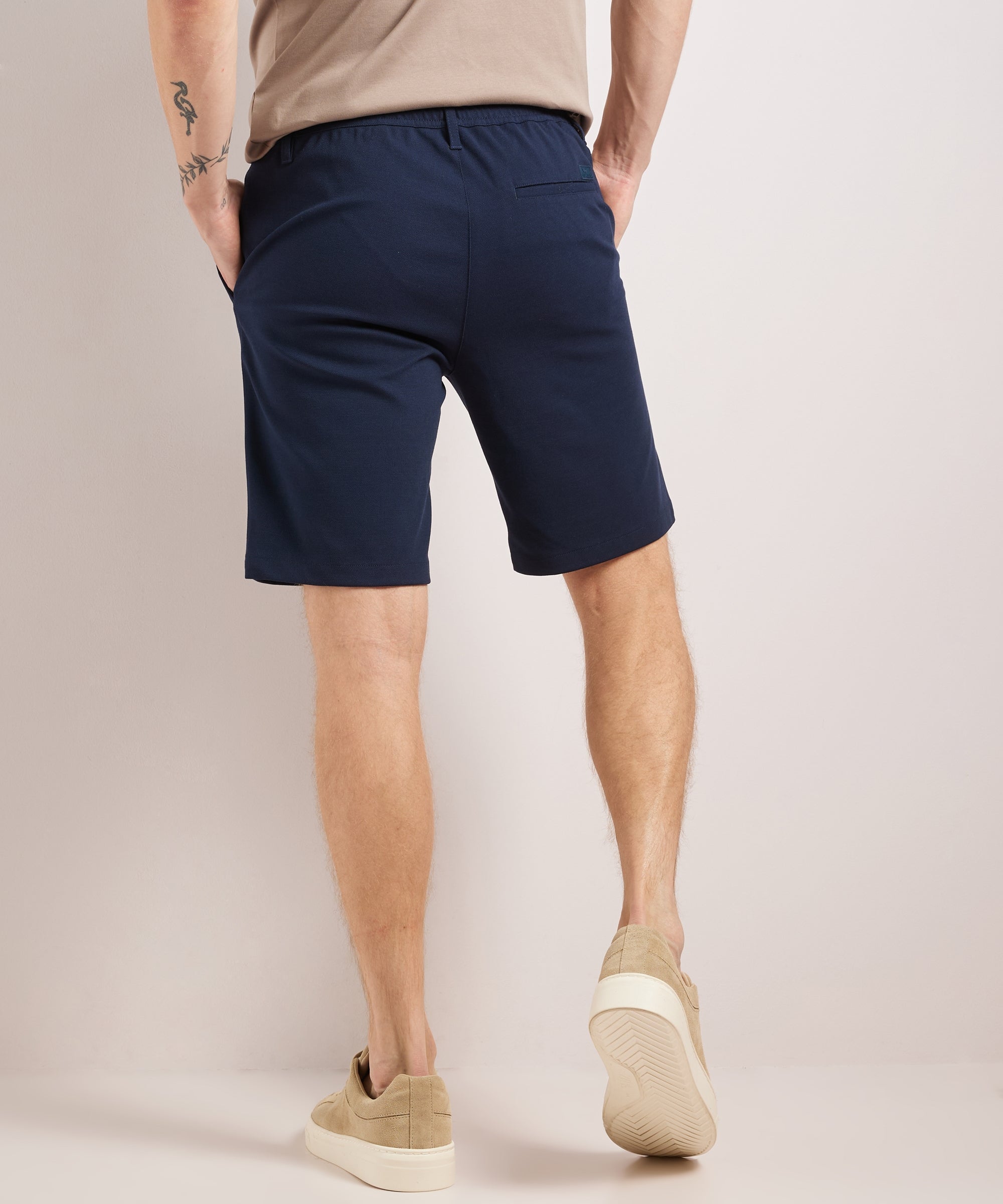 Hugo Korte Broek met elastische taille, gemaakt van piqué stof in een regular fit stijl, ideaal voor casual en comfortabele outfits. - 7