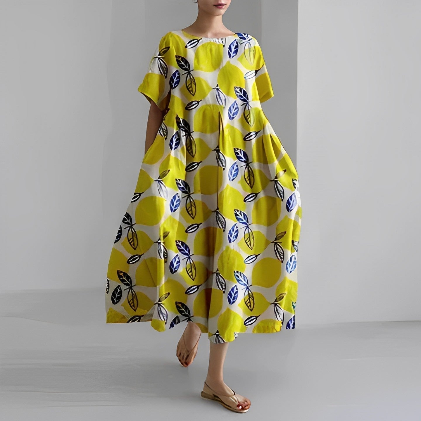 Losvallende Jurk met Print – Luchtige Zomerjurk met Speelse Look