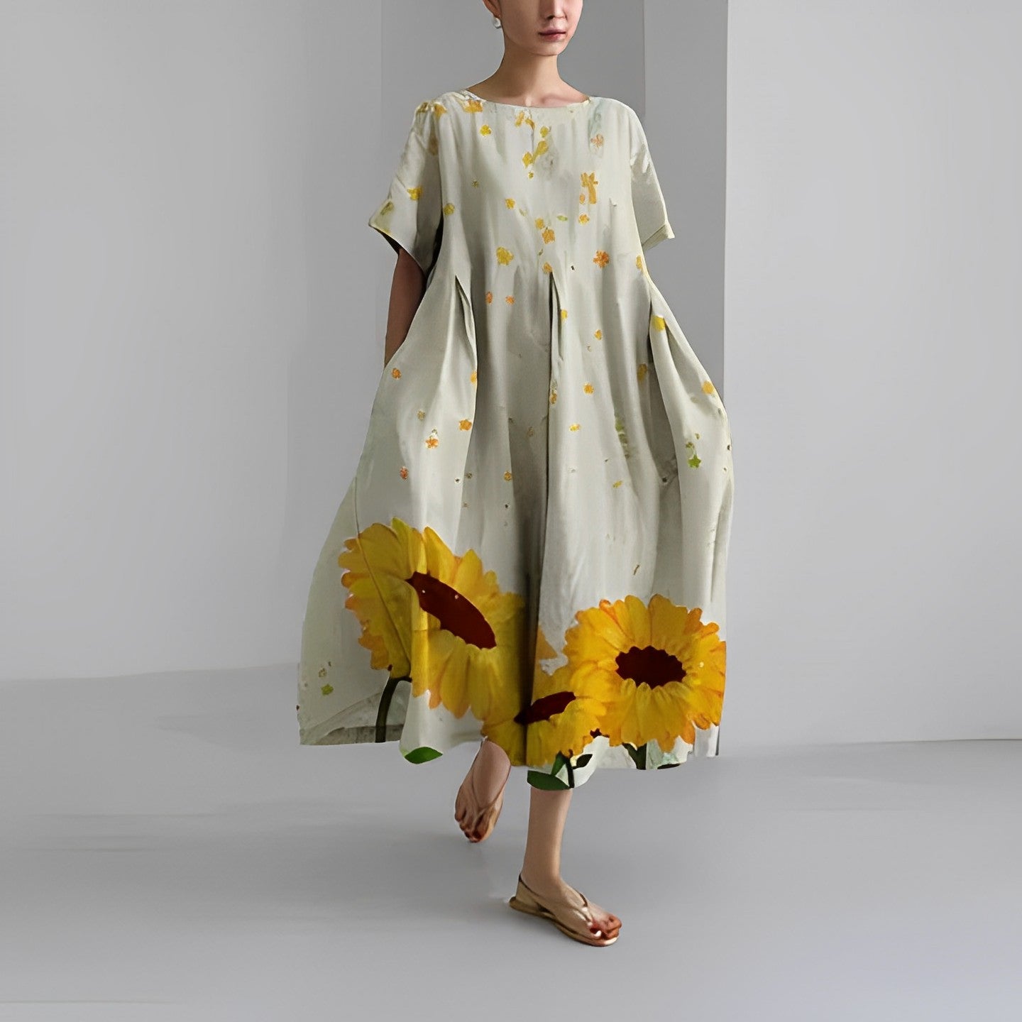 Losvallende Jurk met Print – Luchtige Zomerjurk met Speelse Look