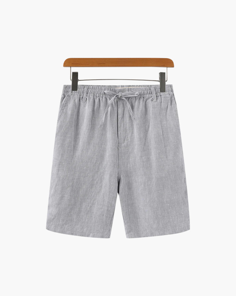 Linnen Shorts in a 100% linen fabric featuring a straight fit, perfect for summer styling and comfort. - 12