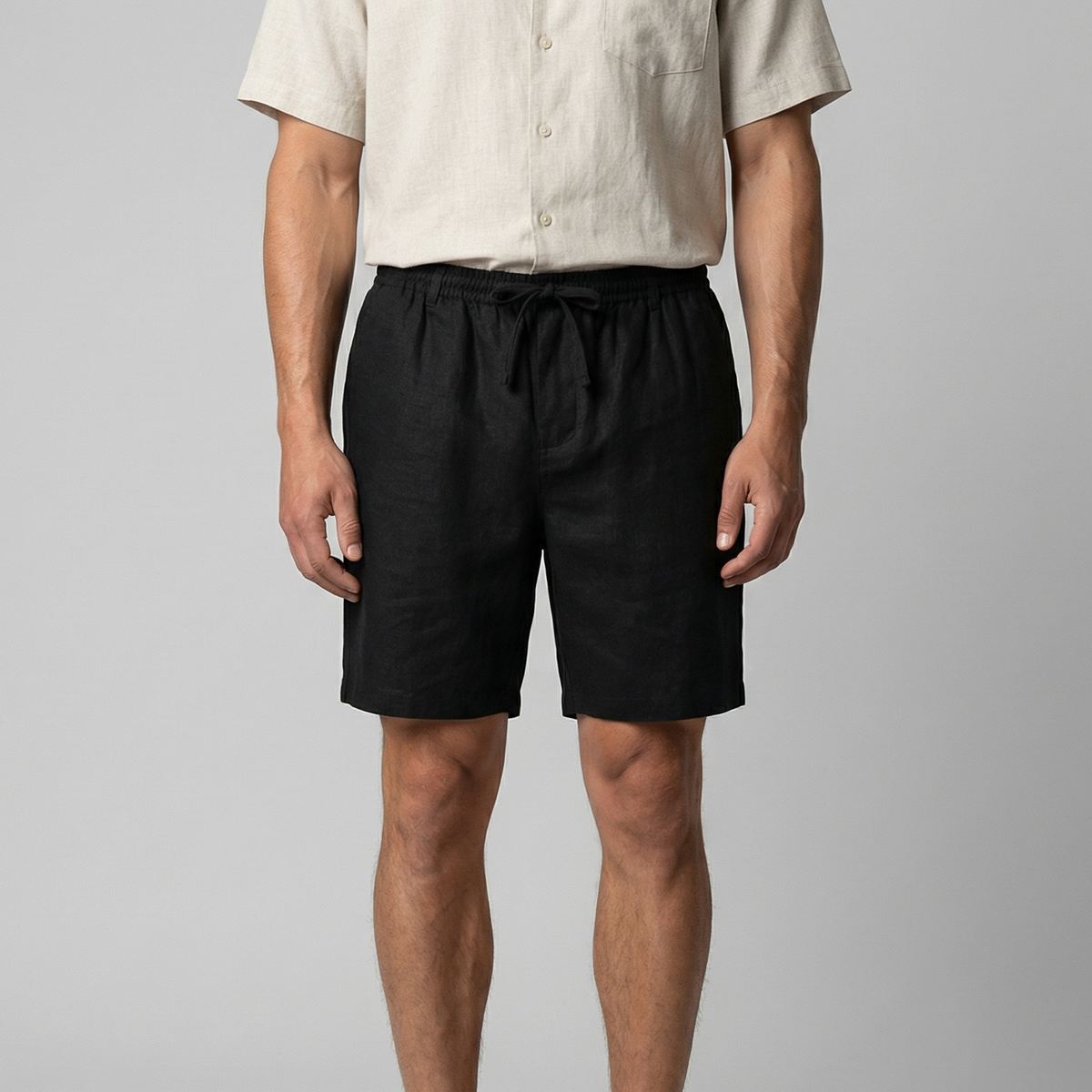 heren korte broek in ademend materiaal, relaxed fit, casual zomershort voor comfortabele stijl in warm weer - 12