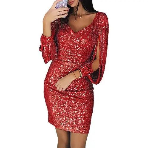 Glitter Avondjurk – Elegante Feestjurk met Fonkelende Glans voor Speciale Gelegenheden