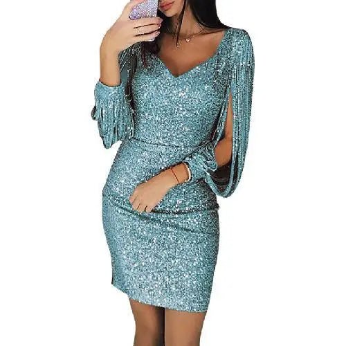 Glitter Avondjurk – Elegante Feestjurk met Fonkelende Glans voor Speciale Gelegenheden