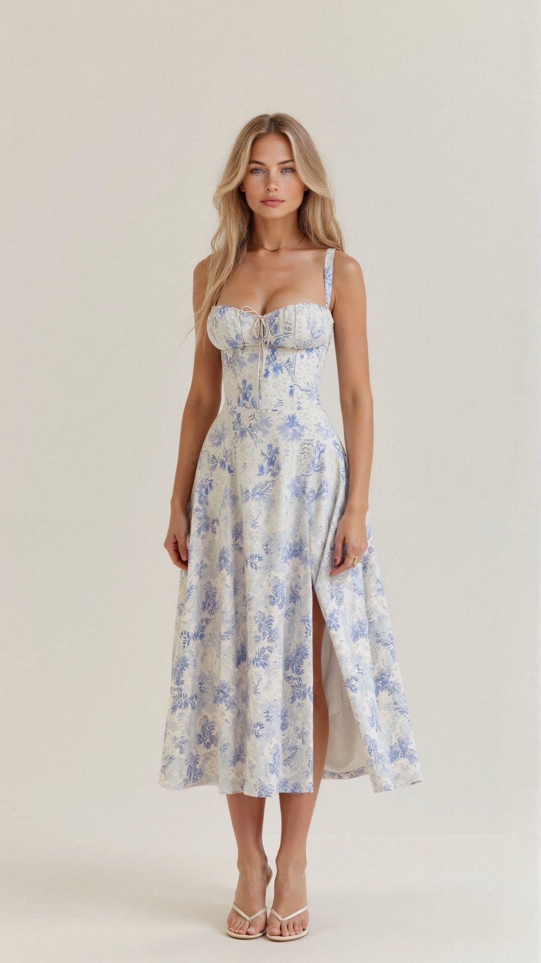 Elara – Midi jurk met korset – elegante pasvorm voor feestelijke looks