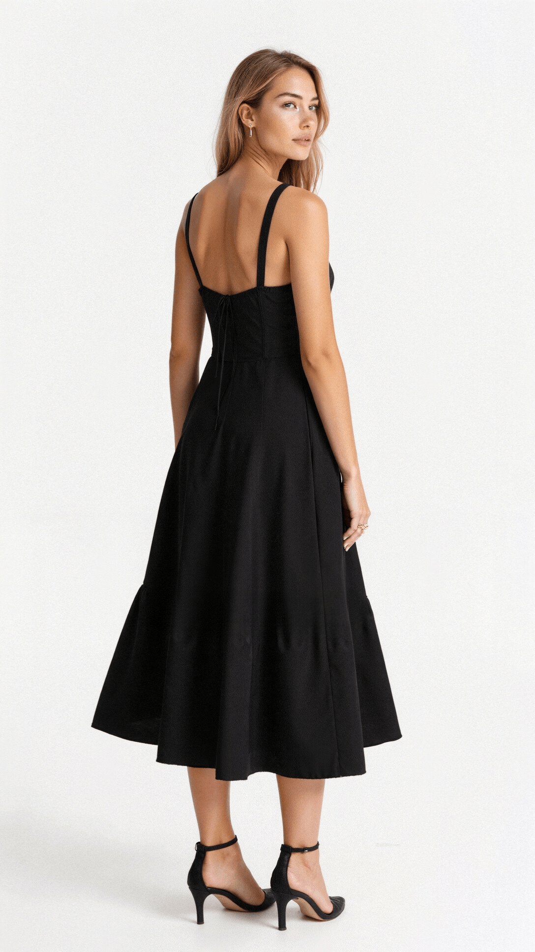 Elara – Midi jurk met korset – elegante pasvorm voor feestelijke looks