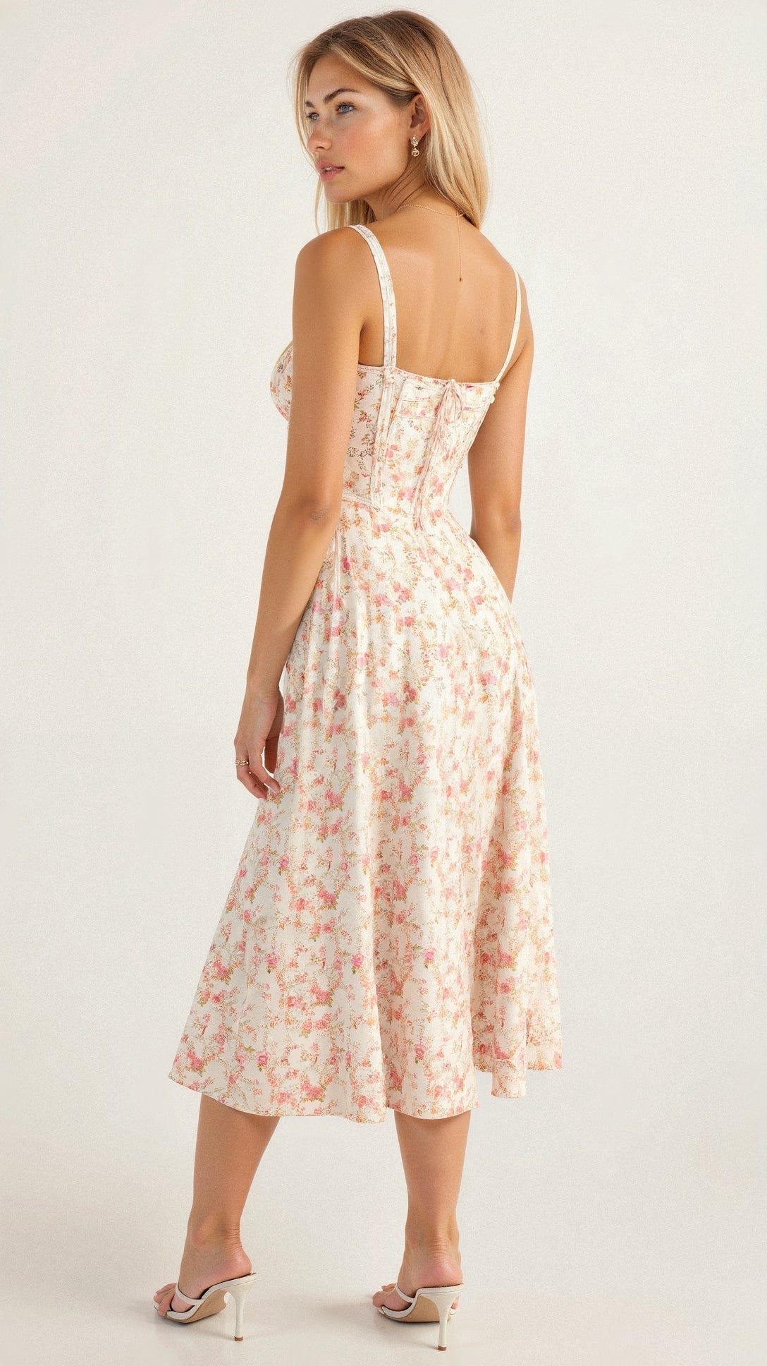 Elara – Midi jurk met korset – elegante pasvorm voor feestelijke looks