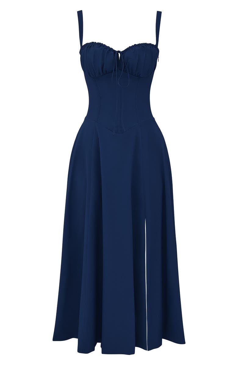 Elara – Midi jurk met korset – elegante pasvorm voor feestelijke looks